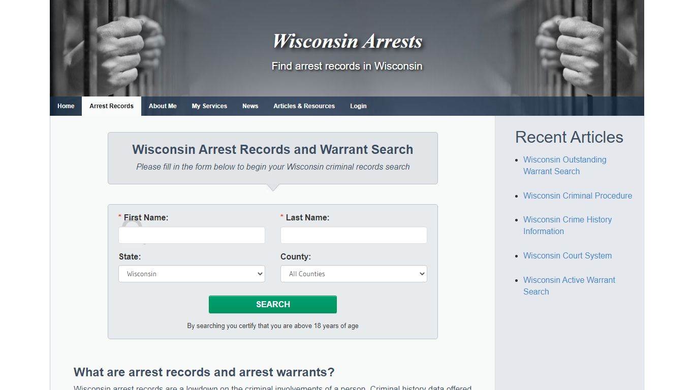 Wisconsin Arrest Records and Warrants Search - Wisconsin ...